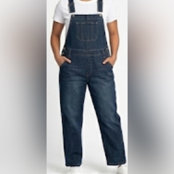Angels Jeans Denim - Angels Forever Young Blue Jean Overalls Medium NWT Signature Denim Bibs
